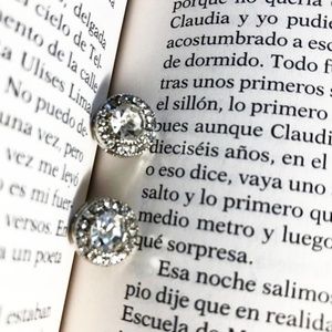 3 /35 HALF AN INCH HALO DIAMOND STUD EARRINGS